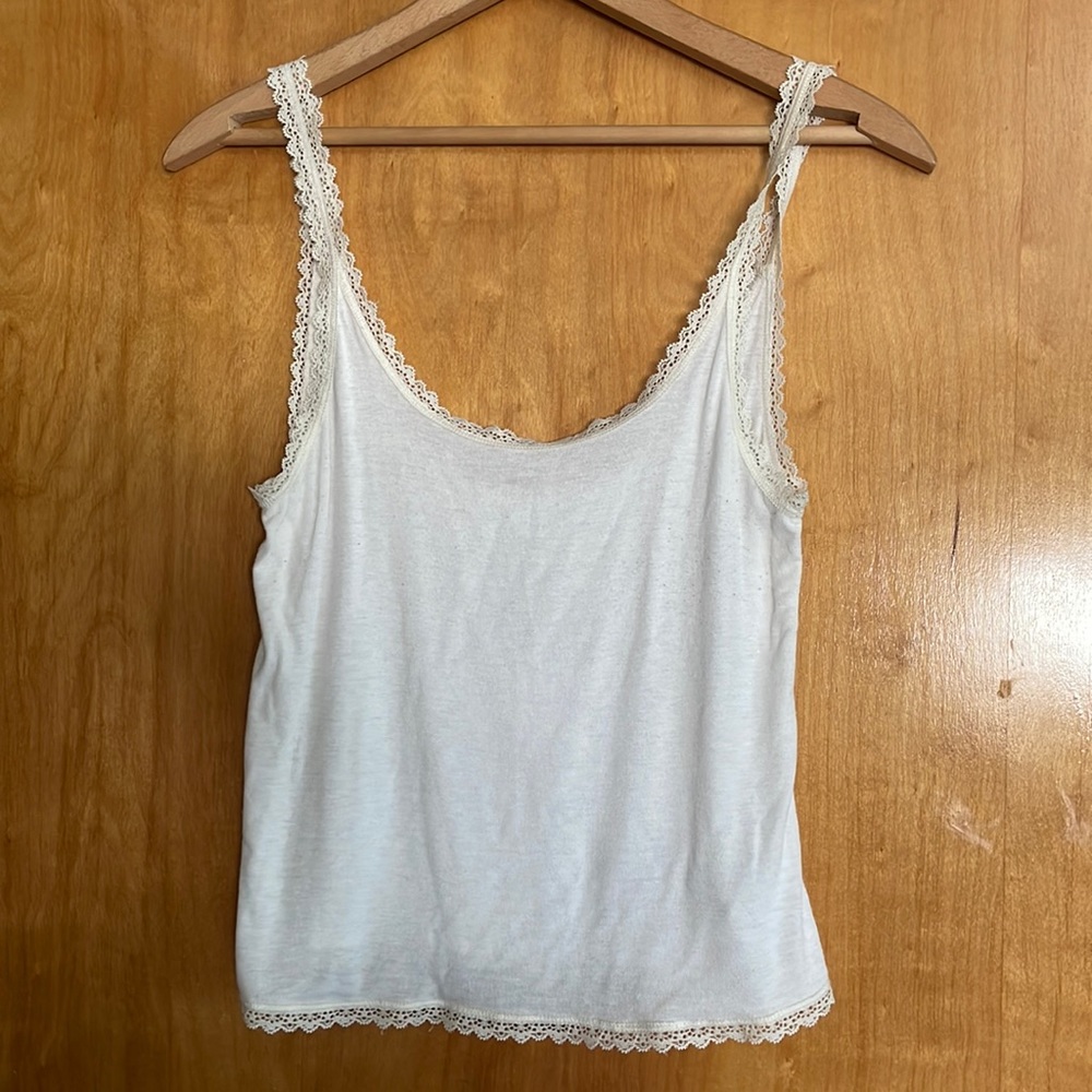 White cropped tank top